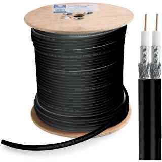 Spacecom 75 Ohm Low-loss RG6U Siamese CCS
  Coax Cable 100m (CRG6UB-D) 
