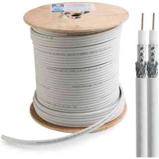 Spacecom 75 Ohm Low-loss RG6U Siamese CCS
  Coax Cable 100m (CRG6UW-D) 