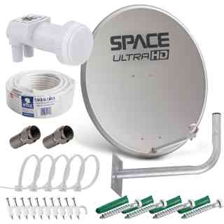 Space UltraHD 80cm Steel Dish + Smart LNB
+ Accessories (DK08-PRO-LMXSMART)