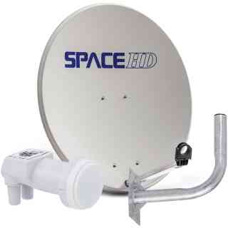 SpaceHD 80cm Aluminium Dish + 2 UniCable
  Smart LNB & Bracket (DK06/LMXSMART) 