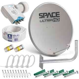 Space UltraHD 80cm Steel Dish Pro + Smart
  LNB + Accessories (DK08-DIY-PRO-SMART) 