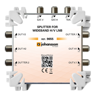Johansson. 9655 - Wideband 2 way splitter