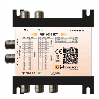 Johansson. 9736SKY - DCSS/DSCR Wideband
  Multiswitch 2 outputs