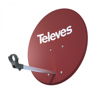 Televes ISD 830 aluminium satellite dish 83x75cm - Red brick