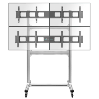 "Freestanding Mobile Video Wall Stand for 4 Screens 40"-50" up to 110 lbs ONKRON FSPRO2L-22, Silver" | +254100720022