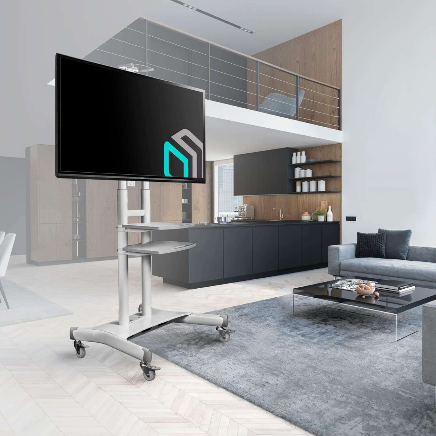 Mobile TV Stand Rolling TV Cart for 50''– 86'' screens up to 200 lbs ONKRON TS1881, White | +254100720022 Mobile TV Stand Rolling TV Cart for 50''– 86'' screens up to 200 lbs ONKRON TS1881, White | +254100720022