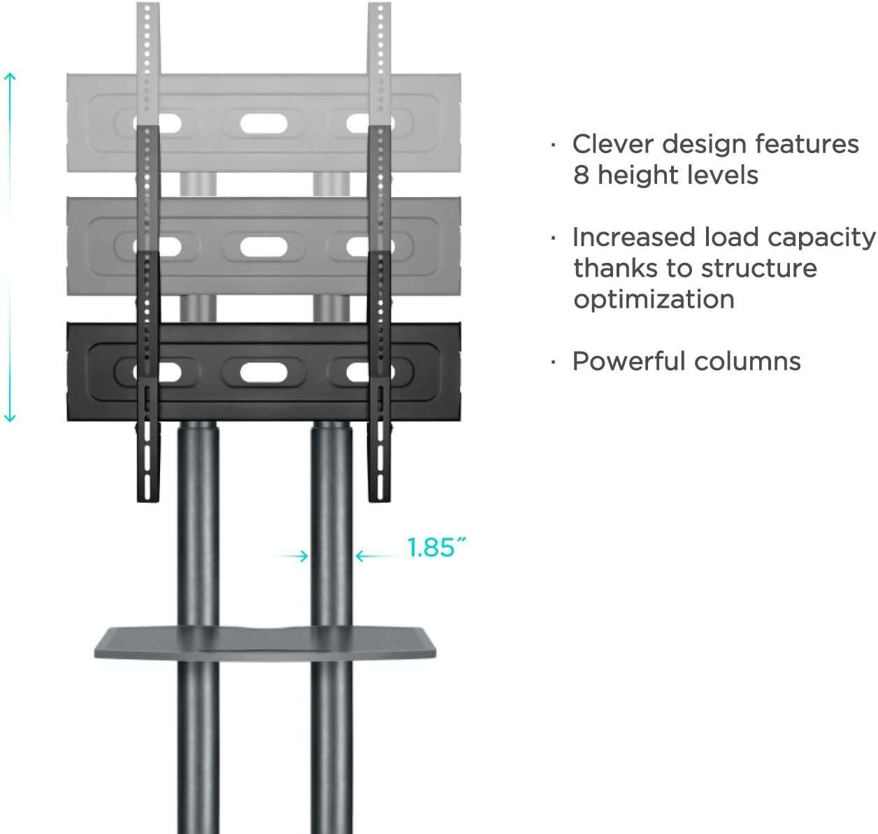 "Mobile TV Stand Rolling TV Cart w/ 1 Shelf for 32"-65" up to 100 lbs TVs ONKRON TS1351, Black" | +254100720022 "Mobile TV Stand Rolling TV Cart w/ 1 Shelf for 32"-65" TVs ONKRON TS1351, White" | +254100720022