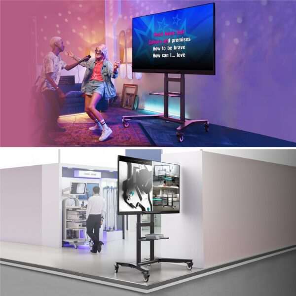 "ONKRON Mobile TV stand with bracket 55"-90" Screens up to 165lbs, Black TS1871" | +254100720022