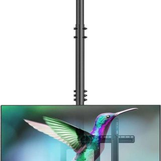ONKRON N2L Drop Down TV Mount Ceiling for 32" - 80" Screens up to 150 lbs - Adjustable Long TV Mount for Ceiling max VESA 600x400 - Tilting TV Mount with Swivel/Monitor Ceiling Mount TV Bracket Black | +254100720022
