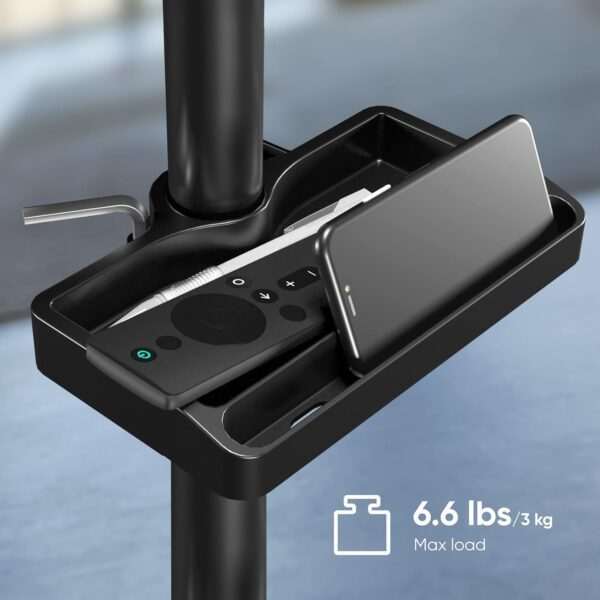 ONKRON Organizer Shelf Pole Mount for
  D101E, D121E, D208E, D221E Monitor Mount, G70, G140, G280 Monitor arms, PT2,
  PT3, TS5065 TV Stand - Storage Platform for Column or Tube Diameter 30-35 mm,
  Black | +254100720022
