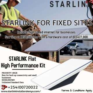 STARLINK FOR FIXED SITES | +254100720022