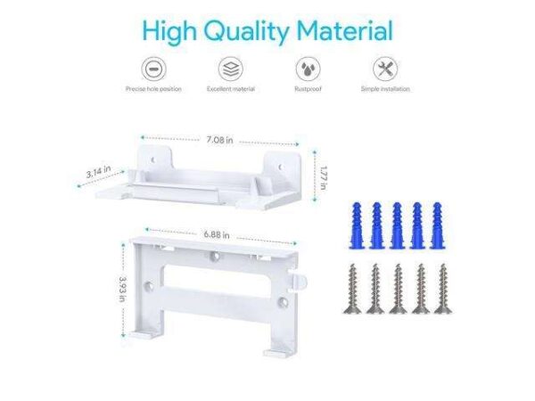 MSAFF Starlink Gen 3 Router Mount +
  StarLink V3 Power Supply Brackets Holder - Star Link Internet Kit Satellite,
  Signal Integrity Space Saving, ABS Stability Wall Holder - Image 2