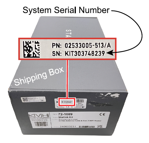 SERIAL NUMBER STARLINK ACTUATED KIT | +254100720022