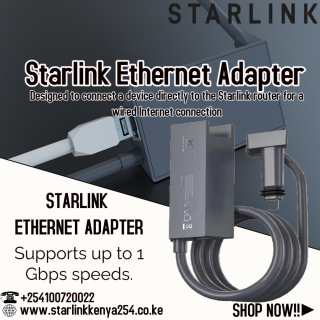 X STARLINK ETHERNET ADAPTER Made with PosterMyWall | +254100720022