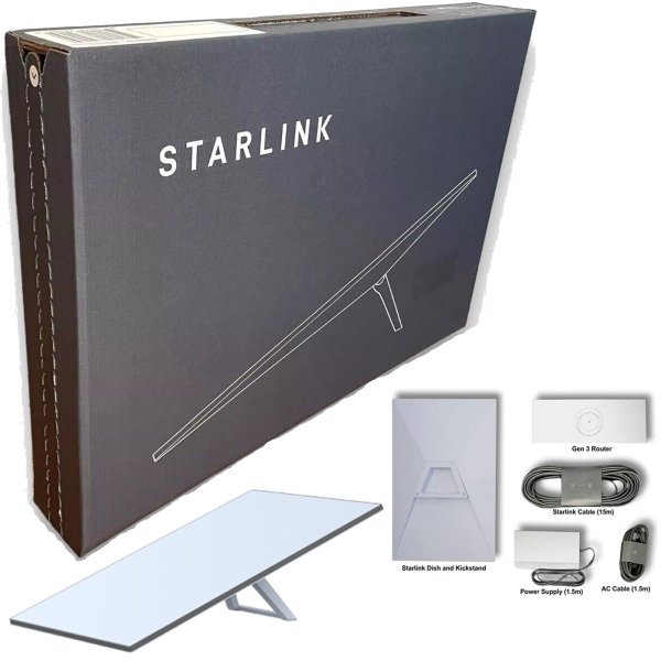 SpaceX Starlink Gen 3 V4 Standard Kit, High-Speed, Low-Latency Internet, Satellite Dish, Router Wi-Fi 6, WiFi full Kit