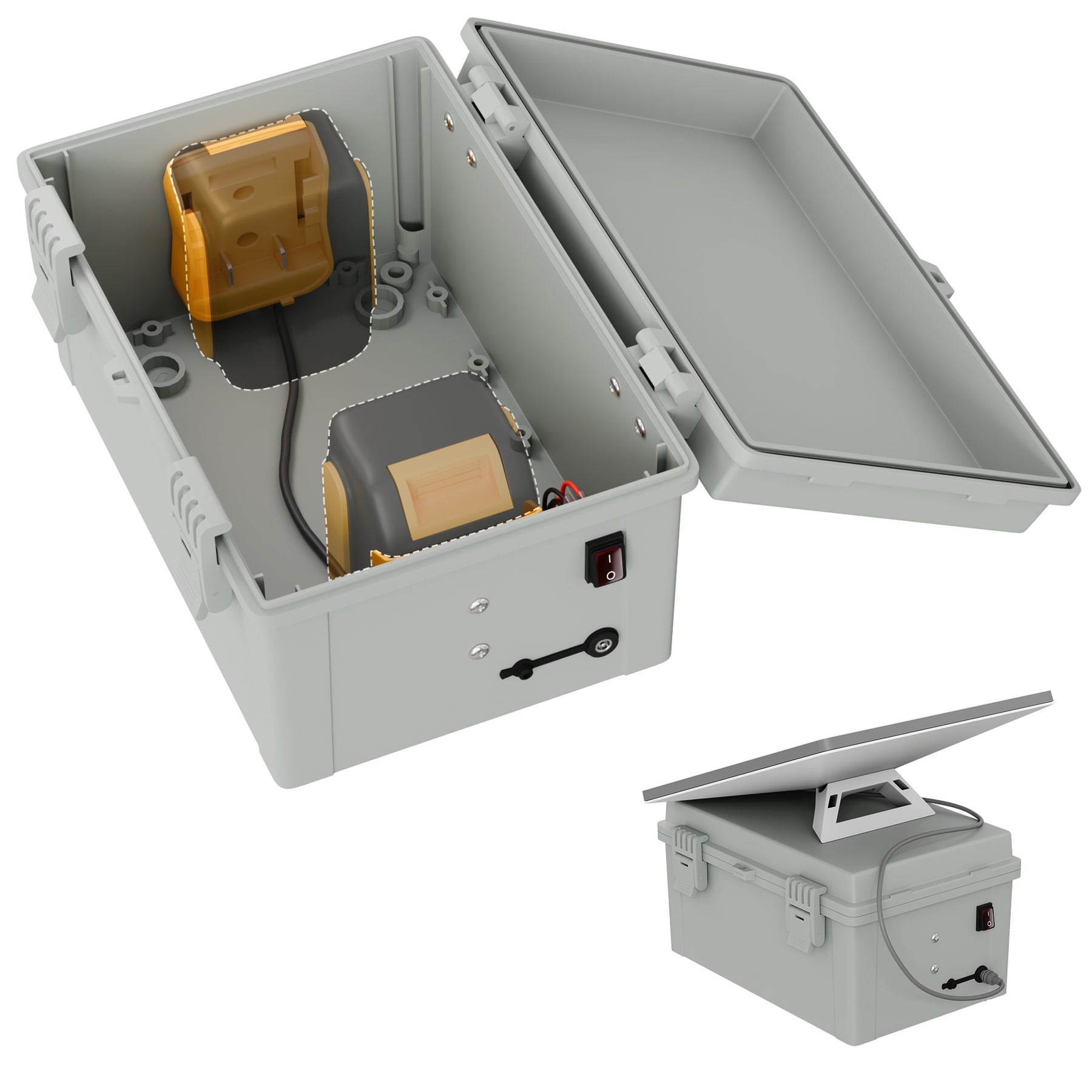 Starlink Mini Dual Dewalt 18V/20V Battery Adapter Box with DC Plug & Switch