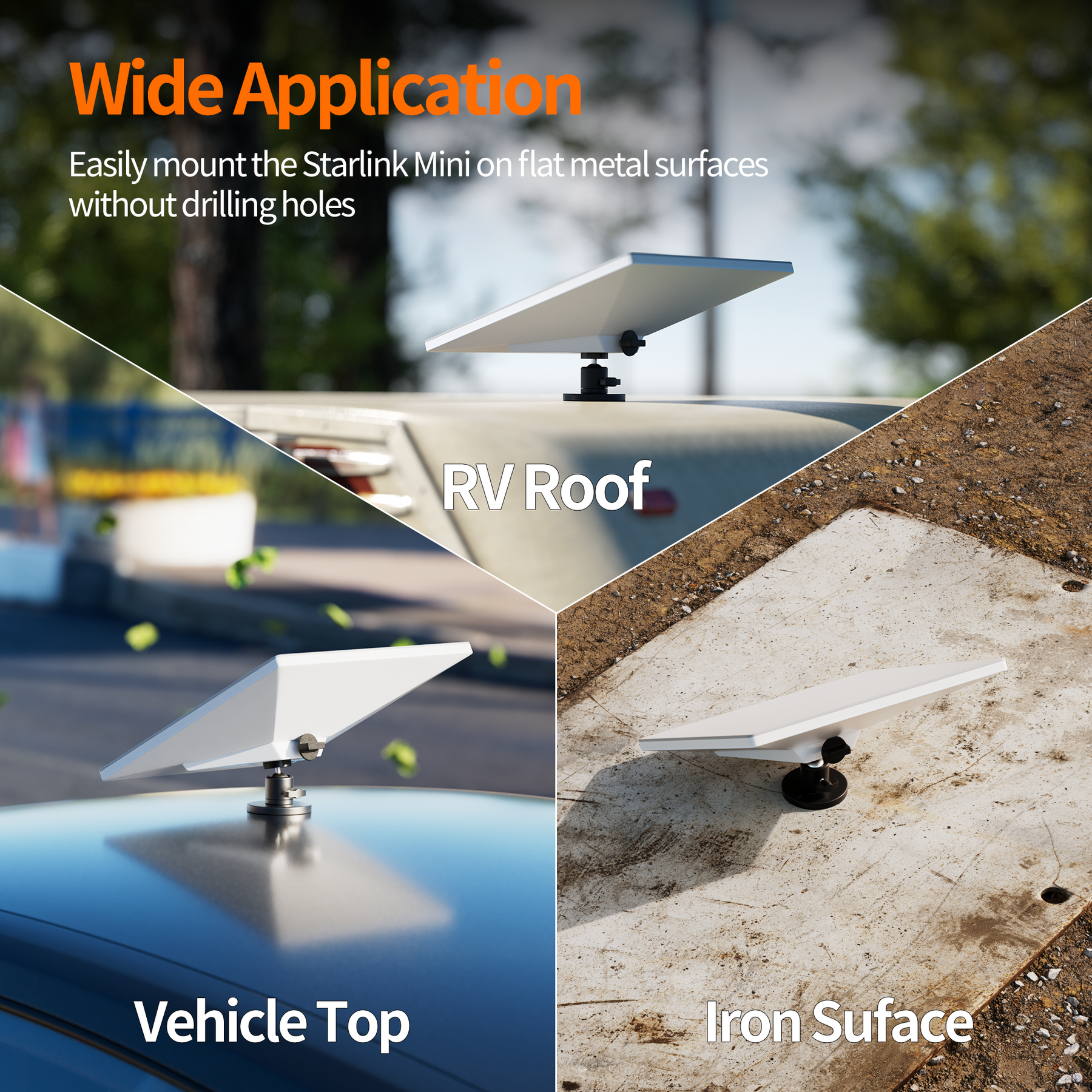 Starlink Mini 360° Adjustment Magnetic Roof Mount with Mount Adapter - Image 3