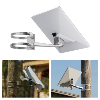 Starlink Mini Stainless Steel Pole and Beam Mount with 360° Adjustable Arm