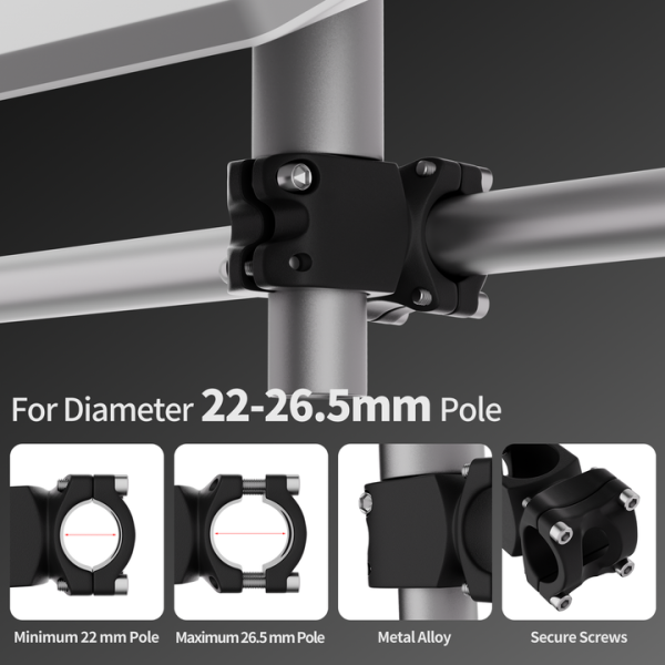 Starlink Mini Pole Mount Kit with Aluminum Alloy Pipe for 0.87"-1.04" Pole - Image 5
