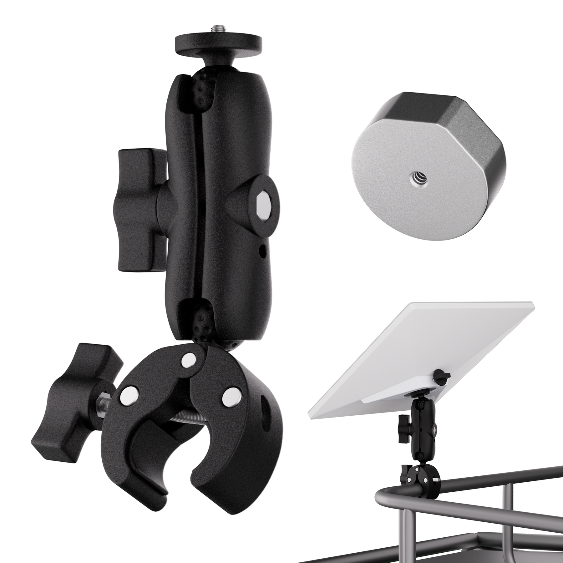 Starlink Mini Clamp with Double Ball Head Magic Arm and Tripod Adapter