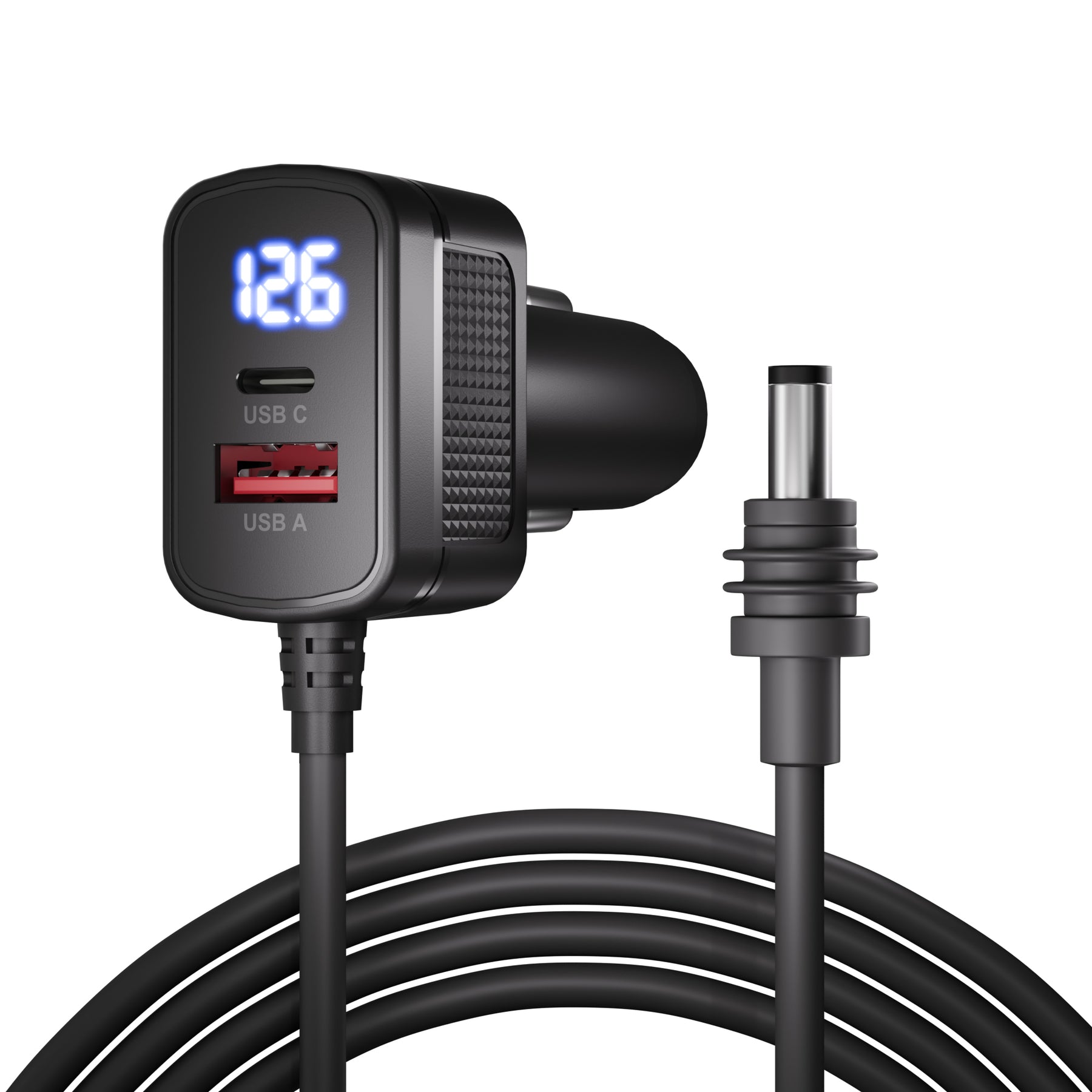 Starlink Mini USB-A/USB-C/DC Output Car Charger with Voltmeter - 9.84FT/3M | +254100720022 Starlink Mini USB-A/USB-C/DC Output Car Charger with Voltmeter - 9.84FT/3M