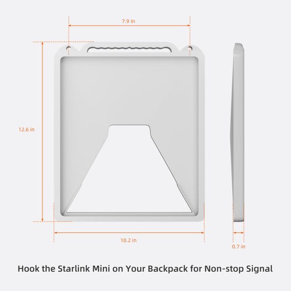 Starlink Mini Silicone Protective Cover with Spring Hooks - White & Black - Image 5