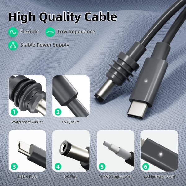 Starlink Mini USB-C to DC Cable with Power Indicator Light - 9.84FT/3M - Image 2