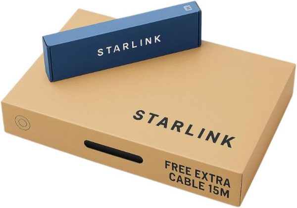 Starlink Gen 3 Standard Kit – Satellite Dish with Wi-Fi 6 Router – High-Speed, Low-Latency Internet for Rural Areas, Remote Homes, and Residential Use