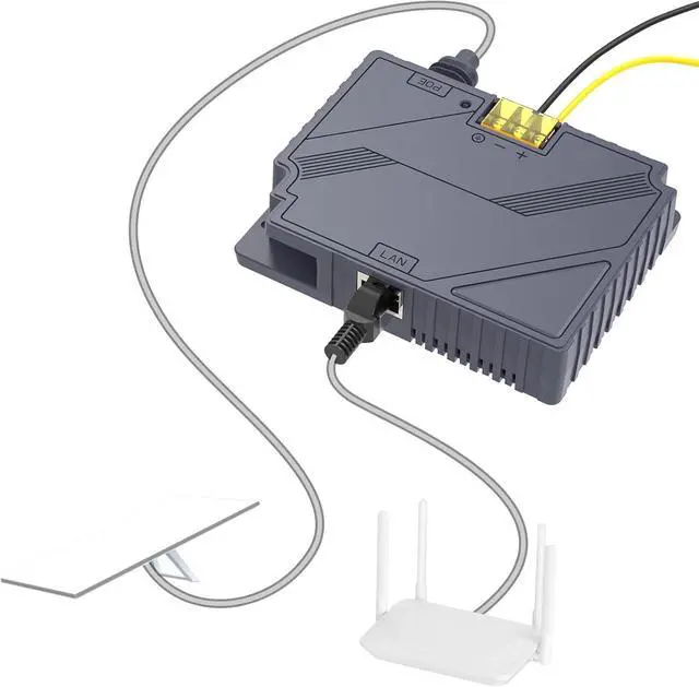 QUIDDITY Starlink Gen3 Poe Injector, 2 in 1 Universal 150W Gigabit Ethernet PoE - Compatible with Starlink Dish - DC 9-36V GigE Passive & ESD Protection 12v Conversion Kit | +254100720022 QUIDDITY Starlink Gen3 Poe Injector, 2 in 1 Universal 150W Gigabit Ethernet PoE - Compatible with Starlink Dish - DC 9-36V GigE Passive & ESD Protection 12v Conversion Kit