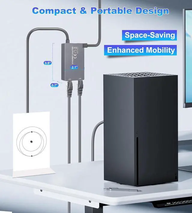 Ethernet Adapter for Starlink Standard Actuated Gen 2, 2 Ports Starlink GEN 2/V2 RJ45 Dish Female to Router Male Adapter for Starlink Dish Satellite Internet V2 for Wired External Network | +254100720022 Ethernet Adapter for Starlink Standard Actuated Gen 2, 2 Ports Starlink GEN 2/V2 RJ45 Dish Female to Router Male Adapter for Starlink Dish Satellite Internet V2 for Wired External Network - Image 3