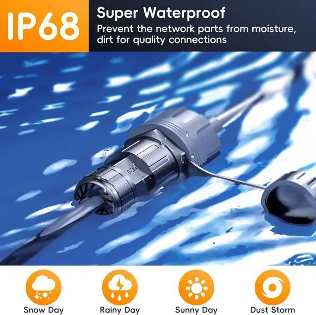 Unew 0.5M Straight IP68 Waterproof SPX to RJ45 Ethernet Cable Adapter Compatible with Starlink Gen2 V2 Actuated Dish CAT6 Shielded Gigabit Network Extension Cord | +254100720022 Unew 0.5M Straight IP68 Waterproof SPX to RJ45 Ethernet Cable Adapter Compatible with Starlink Gen2 V2 Actuated Dish CAT6 Shielded Gigabit Network Extension Cord - Image 5