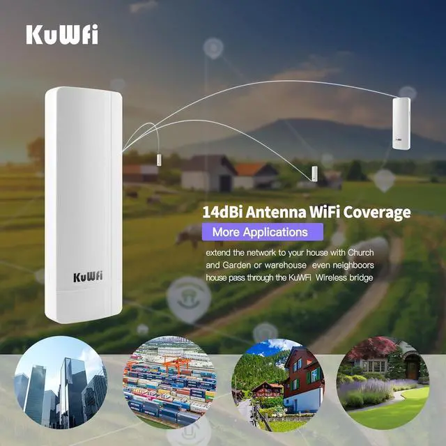 KuWFi 5.8G 3KM Gigabit Wireless WiFi Bridge Point to Point Outdoor Work for Starlink Satellite Signal Extend Outdoor Super Long Range WiFi Router Bridge 1000Mbps Ethernet Port 24V PoE Power 2-Pack | +254100720022 KuWFi 5.8G 3KM Gigabit Wireless WiFi Bridge Point to Point Outdoor Work for Starlink Satellite Signal Extend Outdoor Super Long Range WiFi Router Bridge 1000Mbps Ethernet Port 24V PoE Power 2-Pack - Image 4
