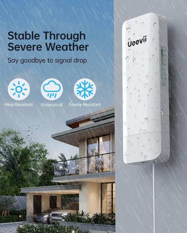 Wireless Bridge Point to Point Outdoor: Ueevii 5.8GHz Dual 100Mbps WiFi Bridge, 2KM Range CPE for Network Extend, PoE Adapter, IP65 Weatherproof, CPE453 for Starlink Garage Barn Shop | +254100720022 Wireless Bridge Point to Point Outdoor: Ueevii 5.8GHz Dual 100Mbps WiFi Bridge, 2KM Range CPE for Network Extend, PoE Adapter, IP65 Weatherproof, CPE453 for Starlink Garage Barn Shop - Image 5