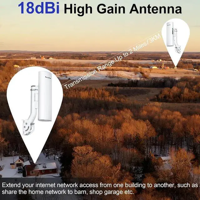 Point to Point Starlink Internet Long Range Transmission with Bracket Mount for Starlink Gen 3 Router, Starlink WiFi/Signal Extender, 5.8GHz 3KM 1000Mbps, 18dBi High Gain Antenna, 2 Pack (Large) | +254100720022 Point to Point Starlink Internet Long Range Transmission with Bracket Mount for Starlink Gen 3 Router, Starlink WiFi/Signal Extender, 5.8GHz 3KM 1000Mbps, 18dBi High Gain Antenna, 2 Pack (Large) - Image 6