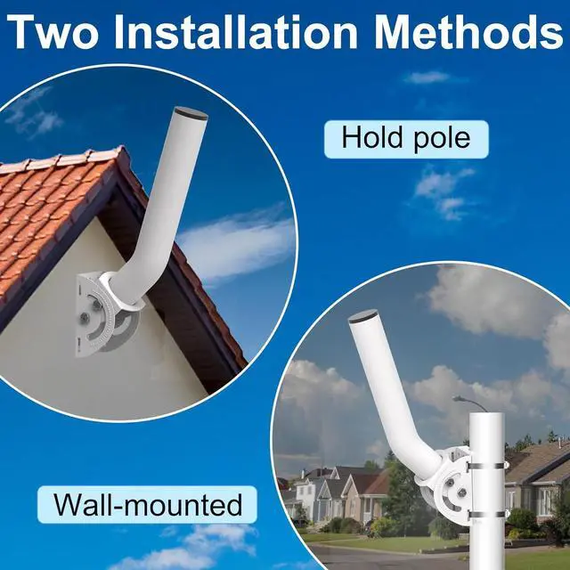 Wireless Bridge Mount, 12" Pole Wall J-Mounting Bracket kit for Outdoor TV Antennas, Access Point, WiFi Extender APs and Starlink Dishes, Fixed by Two Screws, 160? Adjustable 4-Pack | +254100720022 Wireless Bridge Mount, 12" Pole Wall J-Mounting Bracket kit for Outdoor TV Antennas, Access Point, WiFi Extender APs and Starlink Dishes, Fixed by Two Screws, 160? Adjustable 4-Pack - Image 2