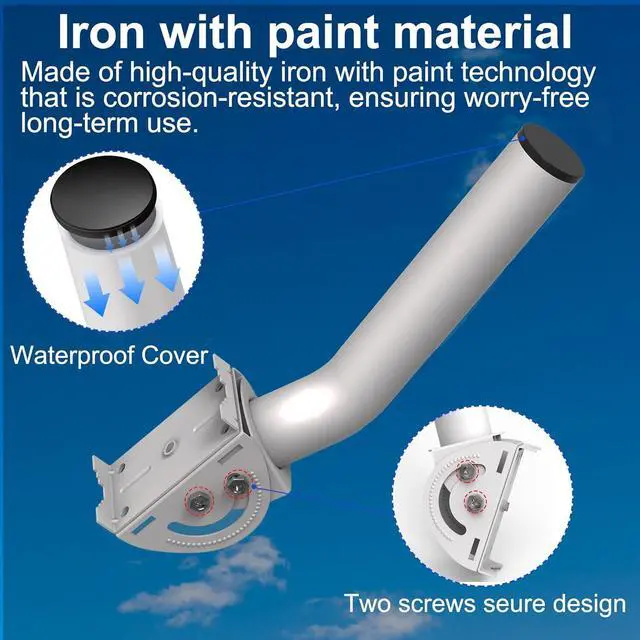 Wireless Bridge Mount, 12" Pole Wall J-Mounting Bracket kit for Outdoor TV Antennas, Access Point, WiFi Extender APs and Starlink Dishes, Fixed by Two Screws, 160? Adjustable 4-Pack | +254100720022 Wireless Bridge Mount, 12" Pole Wall J-Mounting Bracket kit for Outdoor TV Antennas, Access Point, WiFi Extender APs and Starlink Dishes, Fixed by Two Screws, 160? Adjustable 4-Pack - Image 5