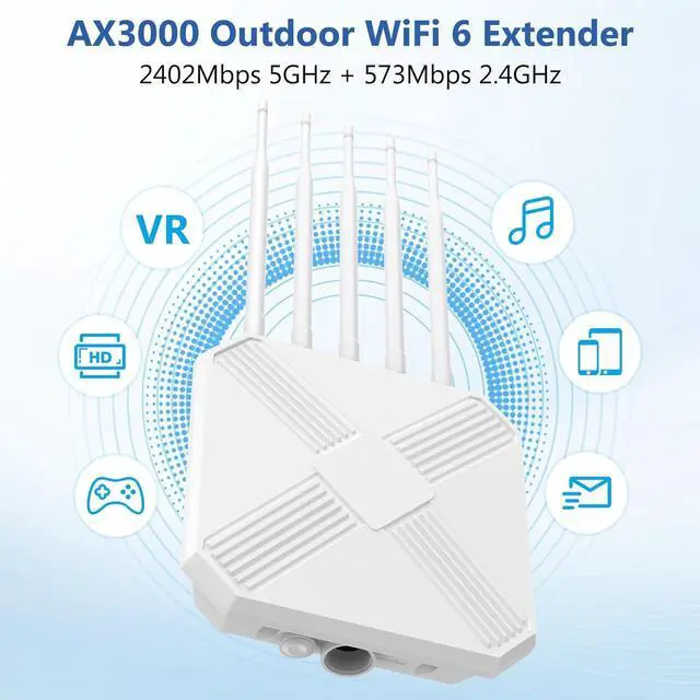 AX3000 Outdoor WiFi 6 Extender - Outdoor Access Point - Long-Range Dual Band WiFi, IP67/PoE/5 Antennas for Events, Commercial Use | Starlink-Compatible | +254100720022 AX3000 Outdoor WiFi 6 Extender - Outdoor Access Point - Long-Range Dual Band WiFi, IP67/PoE/5 Antennas for Events, Commercial Use | Starlink-Compatible - Image 2