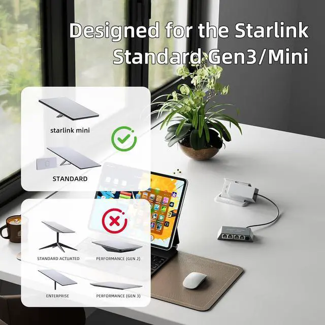 Starlink Ethernet Adapter Gen 3/Mini with Cat 5e Gen3 Rj45 Cable Starlink Gen 3 Ethernet Adapter 1 to 4 Devices Networked Simultaneously for Cat 5/5e/6/7/8 Cable Fast & Stable Connection | +254100720022 Starlink Ethernet Adapter Gen 3/Mini with Cat 5e Gen3 Rj45 Cable Starlink Gen 3 Ethernet Adapter 1 to 4 Devices Networked Simultaneously for Cat 5/5e/6/7/8 Cable Fast & Stable Connection - Image 2