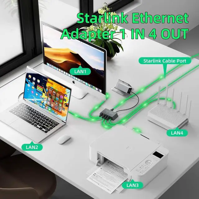 Starlink Ethernet Adapter Gen 3/Mini with Cat 5e Gen3 Rj45 Cable Starlink Gen 3 Ethernet Adapter 1 to 4 Devices Networked Simultaneously for Cat 5/5e/6/7/8 Cable Fast & Stable Connection | +254100720022 Starlink Ethernet Adapter Gen 3/Mini with Cat 5e Gen3 Rj45 Cable Starlink Gen 3 Ethernet Adapter 1 to 4 Devices Networked Simultaneously for Cat 5/5e/6/7/8 Cable Fast & Stable Connection - Image 4