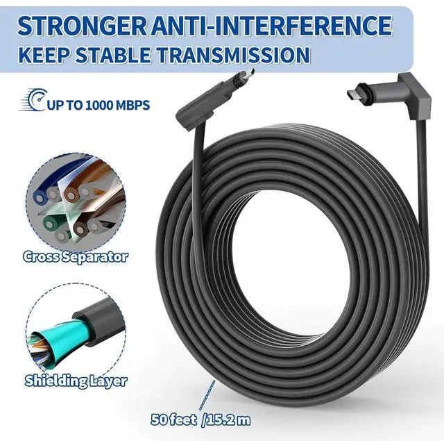 SZSAUTO 50Ft Replacement Cable for Starlink Gen2 V 2 Rectangular Satellite -High Speed and Anti-Interference- Waterproof Extension Cables Cord Accessories for Replace Starlink Cable Gen 2(50FT/15.2M) | +254100720022 SZSAUTO 50Ft Replacement Cable for Starlink Gen2 V 2 Rectangular Satellite -High Speed and Anti-Interference- Waterproof Extension Cables Cord Accessories for Replace Starlink Cable Gen 2(50FT/15.2M) - Image 2