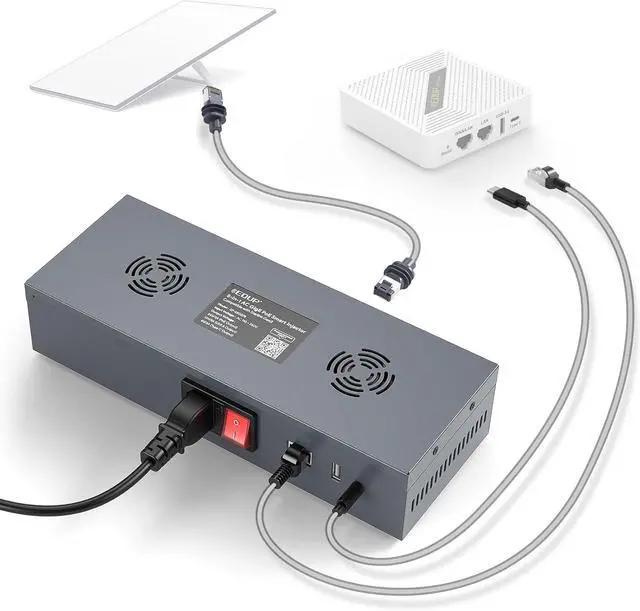 Starlink Gen 3 PoE Injector, 200W GigE Passive & ESD Protection for Gen 3 Starlink, AC Input 110-260V, USB & Type-C Power Output and DC Step-Up Converter DC 54V 3A for Starlink Standard Dish | +254100720022 Starlink Gen 3 PoE Injector, 200W GigE Passive & ESD Protection for Gen 3 Starlink, AC Input 110-260V, USB & Type-C Power Output and DC Step-Up Converter DC 54V 3A for Starlink Standard Dish