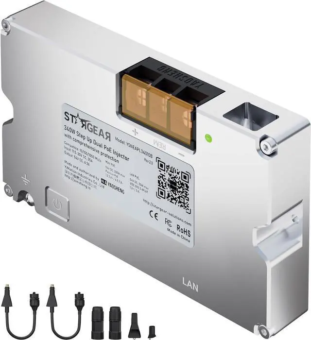 Starlink 340W Double PoE Injector Converter + Starlink Cable to RJ45 Coupler Kits for Starlink Flat High Performance, 12V/24V Power Solution, Reliable and Easy Setup | +254100720022 Starlink 340W Double PoE Injector Converter + Starlink Cable to RJ45 Coupler Kits for Starlink Flat High Performance, 12V/24V Power Solution, Reliable and Easy Setup