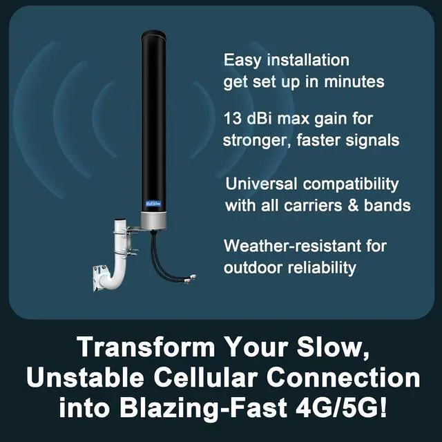 5G 4G LTE MIMO External Antenna Kit for T-Mobile Verizon AT&T 2x2 Gateway Home Internet Cellular Modem Router Mobile WiFi Hotspot MiFi Device with 32ft SMA Cable TS9 IPEX Adaptor | +254100720022 5G 4G LTE MIMO External Antenna Kit for T-Mobile Verizon AT&T 2x2 Gateway Home Internet Cellular Modem Router Mobile WiFi Hotspot MiFi Device with 32ft SMA Cable TS9 IPEX Adaptor - Image 2