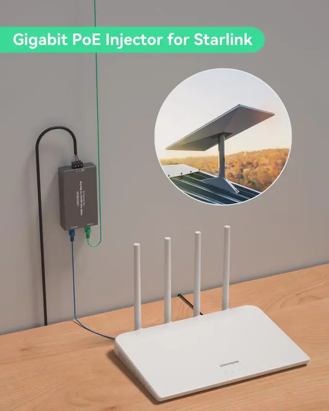 Full Gigabit 150W High Power PoE Injector for Starlink with 48-57V Input / 3A 10/100/1000M | +254100720022 Full Gigabit 150W High Power PoE Injector for Starlink with 48-57V Input / 3A 10/100/1000M - Image 5