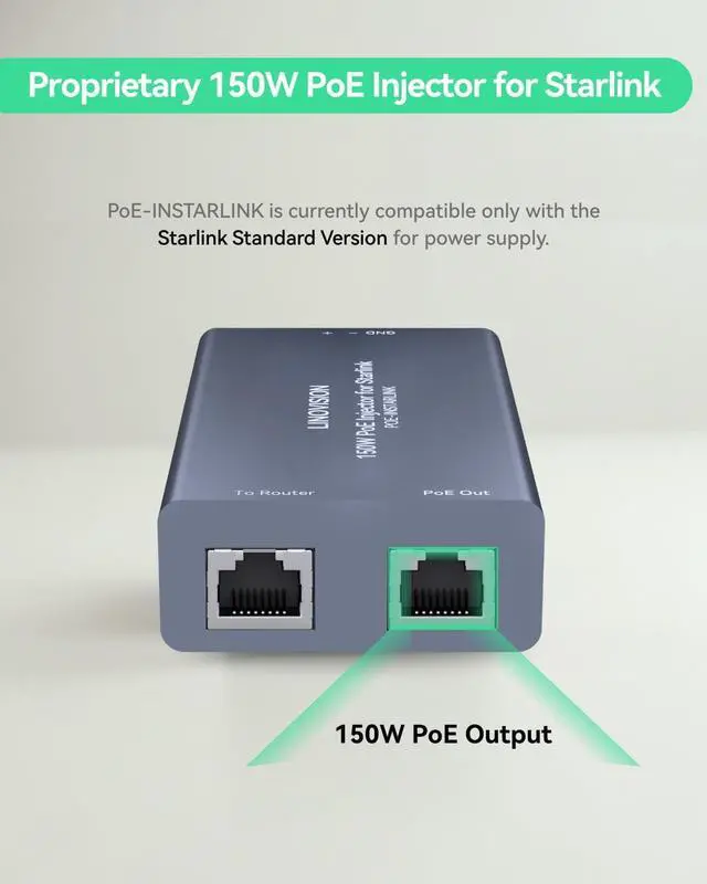 Full Gigabit 150W High Power PoE Injector for Starlink with 48-57V Input / 3A 10/100/1000M | +254100720022 Full Gigabit 150W High Power PoE Injector for Starlink with 48-57V Input / 3A 10/100/1000M - Image 4
