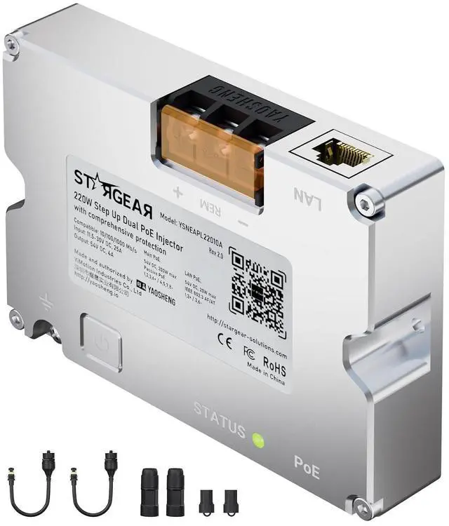 Starlink Gen 3 220W Dual POE Injector Converter + Starlink Cable to RJ45 Adapter Kits for Starlink Standard, 12V/24V High-Efficiency Power Delivery Solution, Reliable and Easy Installation | +254100720022 Starlink Gen 3 220W Dual POE Injector Converter + Starlink Cable to RJ45 Adapter Kits for Starlink Standard, 12V/24V High-Efficiency Power Delivery Solution, Reliable and Easy Installation
