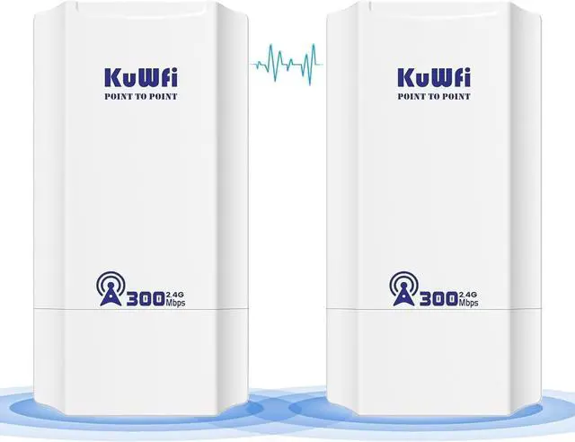 KuWFi 2.4G 300Mbps Network Wireless Ethernet Bridge, Outdoor CPE WiFi Point to Point Wireless Access Point Internet Bridge 1KM Long Range Distance Solution for Extend starlink Router Signal 2-Packs | +254100720022 KuWFi 2.4G 300Mbps Network Wireless Ethernet Bridge, Outdoor CPE WiFi Point to Point Wireless Access Point Internet Bridge 1KM Long Range Distance Solution for Extend starlink Router Signal 2-Packs