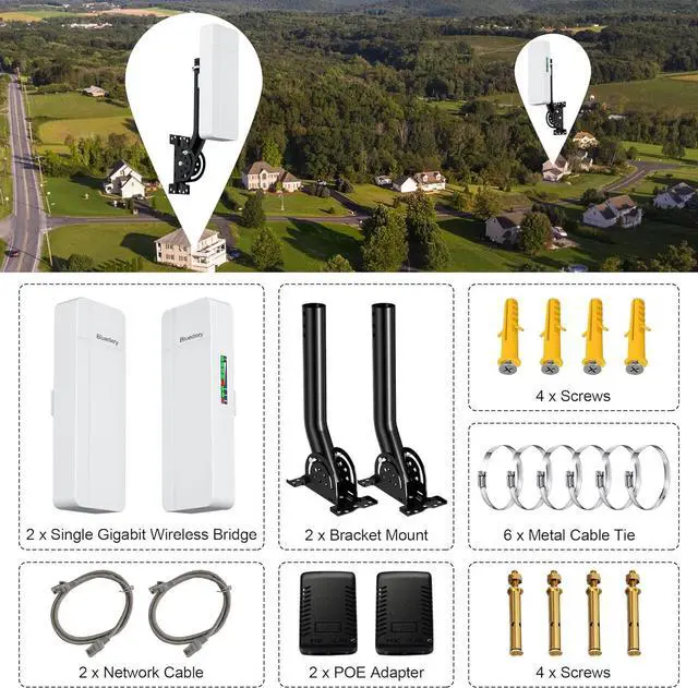 Outdoor Point to Point Starlink WiFi Extender for Gen 3 Router, 5.8GHz Dual Gigabit Ethernet Ports P2P Kit to Extend Starlink Network, 2-Mile Long Range with 18dBi High-Gain Antenna (2-Pack) | +254100720022 Outdoor Point to Point Starlink WiFi Extender for Gen 3 Router, 5.8GHz Dual Gigabit Ethernet Ports P2P Kit to Extend Starlink Network, 2-Mile Long Range with 18dBi High-Gain Antenna (2-Pack) - Image 6