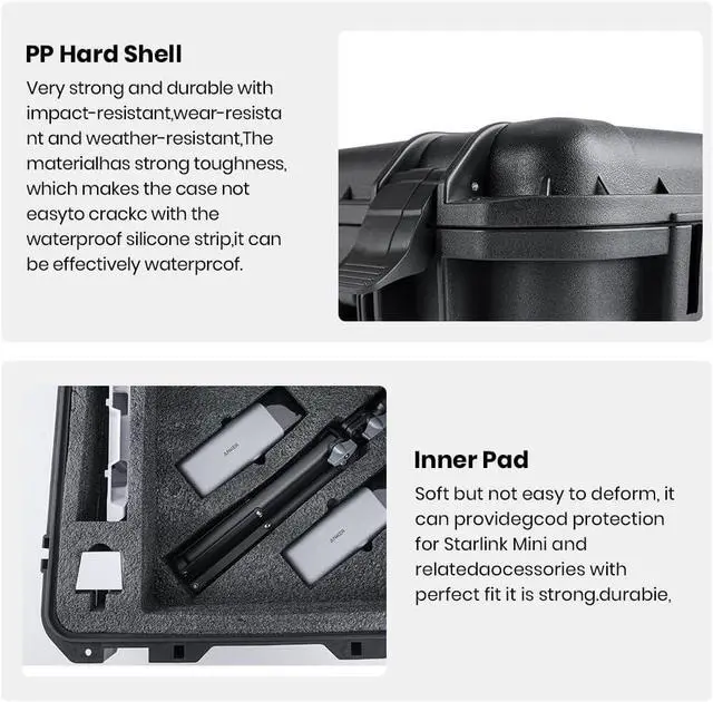 XTAR Starlink Mini Hard Case Set with Starlink Mini Tripod Stand,Waterproof Portable Carrying Case for Starlink Mi ni Dish and Accessories, Ideal for Travel and Camping | +254100720022 XTAR Starlink Mini Hard Case Set with Starlink Mini Tripod Stand,Waterproof Portable Carrying Case for Starlink Mi ni Dish and Accessories, Ideal for Travel and Camping - Image 4