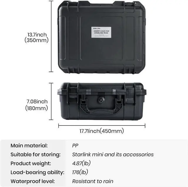 XTAR Starlink Mini Hard Case Set with Starlink Mini Tripod Stand,Waterproof Portable Carrying Case for Starlink Mi ni Dish and Accessories, Ideal for Travel and Camping | +254100720022 XTAR Starlink Mini Hard Case Set with Starlink Mini Tripod Stand,Waterproof Portable Carrying Case for Starlink Mi ni Dish and Accessories, Ideal for Travel and Camping - Image 6